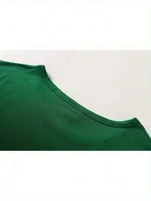 Ladies' 220g pure cotton T-shirt, printed with pink flowers and butterfly patterns, floral style, soft and breathable in autumn, moisture wicking, Halloween is coming strong, recent popular  T-shirt, suitable for casual wear, the best gift choice - Verde - Ver 3