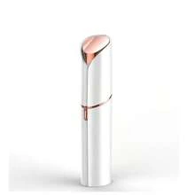 Épilateur facial indolore pour femmes - Appareil électrique avec tête à double anneau pour éliminer les poils follets sur le visage et les lèvres, lumière LED, plaqué or 18 carats, design compact et petit
