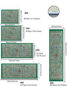 1 pieza Alfombra de cocina antifatiga, cojín de piso, alfombra de cocina verde, tapete de pie ergonómico, adecuado para bar, restaurante, decoración navideña del hogar