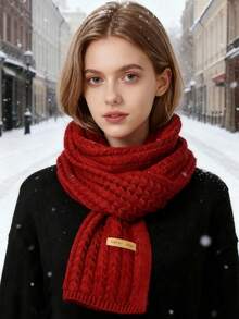 1 pieza Bufanda clásica de color liso neutra apta para hombres y mujeres, elegante y suave chal cálido con flecos, protección contra el frío de otoño e invierno, versátil, adecuada como regalo