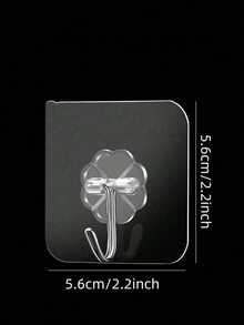 60个透明强力粘钩，无需钻孔，无损悬挂，粘性强，可移除，透明，防水，防锈，适用于悬挂衣物、帽子、餐具、鞋子、配饰、厨房用具、包包等。适用于厨房、浴室、客厅、卧室墙壁，多功能悬挂式收纳架，适用于家居、墙壁、门、橱柜等。