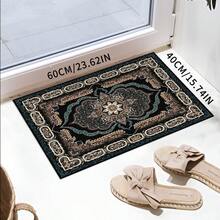 Grand tapis de zone abstrait - Doux, durable, antidérapant, décoration intérieure, avec un design mandala complexe en bleu, or et rouge. Convient pour le salon, la chambre à coucher ou le bureau, tapis de salon