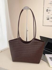 2025 New Large Capacity Simple Shoulder Handbag For Women - Coffee - View 12