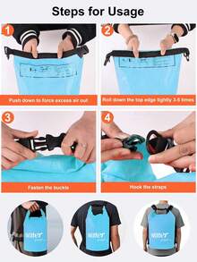 Dry Bag Waterproof,  Floating And Lightweight Bags For Kayaking, Boating, Fishing, Swimming And Camping With Waterproof Phone Case - Blue - View 3