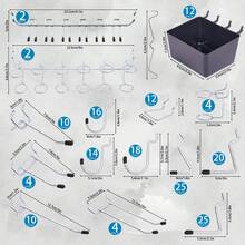278PCS Pegboard Accessory Organizer Kit Pegboard Hook Kit With Storage Case For Organizing Various Tools, 1/8" 1/4" Pegboard Hook Assortment, Ideal For Hanging Storage, Garage Wall Accessories/ Easily Tidy Up Garage Walls - Multicolor - View 5