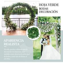 Decoración de Plantas Artificiales, Colgando Vegetación Vides Artificiales,Artificial Hiedra Guirnalda Plantas,Decoración de Casa de Pared Interior y Exterior,para Bodas,Jardines - 1 - Ver 6