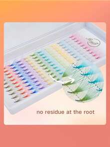 120 Stücke/Box 10D farbige dramatische Wimpern, natürliches Aussehen, geeignet für Musikfestivals, Anime/Manga inspiriertes Make-up