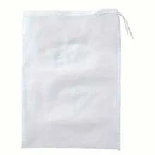 5 Pieces Reusable Fine Mesh Nylon Filter Bags For Kitchen Tools, Easy To Strain And Tighten For Brewing Nut Milk - trắng - Xem 9