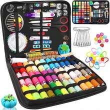 1 Set Portable Sewing Kit, Home Sewing Tools, Thread Box, Mending Needles, Sewing Accessories (Random Color)
