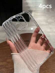 Bộ 4 ốp lưng điện thoại trong suốt đục lỗ tối giản tương thích với iPhone 17/17Pro/17ProMax/11/12/13/14/15/16/16ProMax, ốp lưng bảo vệ mềm mại, thoải mái, chống ố vàng, chống rơi, ốp lưng điện thoại trong suốt chống trượt tương thích với iPhone 17/17Pro/17ProMax/Air, ốp lưng bảo vệ chống ố vàng - Lỗ nhỏ trong suốt 4 miếng - Xem 19