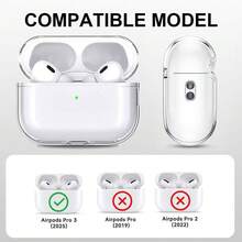 Husă de protecție compatibilă Pro 3 cu șnur 2025, husă de protecție moale, transparentă, rezistentă la șocuri pentru Pro a 3-a generație, potrivită pentru Air Pro a 3-a generație, șnur inclus, nu include căști sau husă, cadou pentru prieteni, Halloween, Crăciun, iubit/iubită