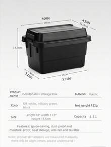 1pc (Random Color) Outdoor Camping Mini Storage Box, Desktop Condiment Bottle Jar Organizer, Travel BBQ Camping Small Tool Sundries Box