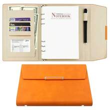 1-Piece Refillable Leather Notebook A5 Loose Leaf Notebook Detachable Three Fold Loose Leaf Hardcover Notebook, Suitable For Business, Travel, Work, And Home Writing, 200 Page Wired Paper Hardcover Executive Notebook With Pen Loop - A5 - 查看 12