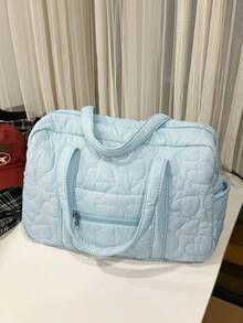 1 New Heart-Shaped Embroidered Women's Handbag, Large Capacity Shoulder Bag, Commuting Bag, Fitness Bag, Travel Bag, College Student Backpack. - Multicolor - View 12