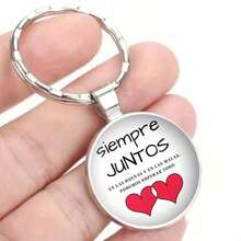 Floral Mary Design Embracing Time Gemstone Keychain - Fashionable Alloy Glass Round Keyring, Ladies' Decorative Accessory, Perfect Christmas Birthday Gift Car Accessories Bag Charm School Cute Goth Y2k Bag Lanyards With Id Holder Car Accessories Bag Charms Car Teacher Friend Sister Gift Ideas