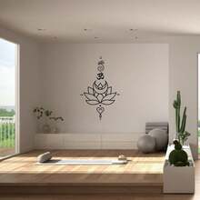 Lotus Flower Yoga Die Cut Vinyl Decal Sticker For Car Truck Motorcycle Window Bumper Wall Home Decor, Lotus Flower OM Mural ,MEDITATION Sticker