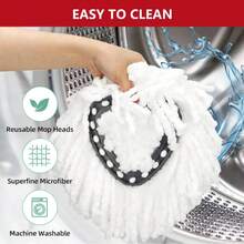 Mop Replace Head 3 Pack For O-Cedar EasyWring 1 Tank System - 白色 - 查看 1