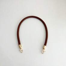 مقبض حقيبة منسوج مع مشبك ربيعي ذهبي، سلسلة حقيبة اليد DIY قابلة للاستبدال كاكسسوار لصنع المحفظة