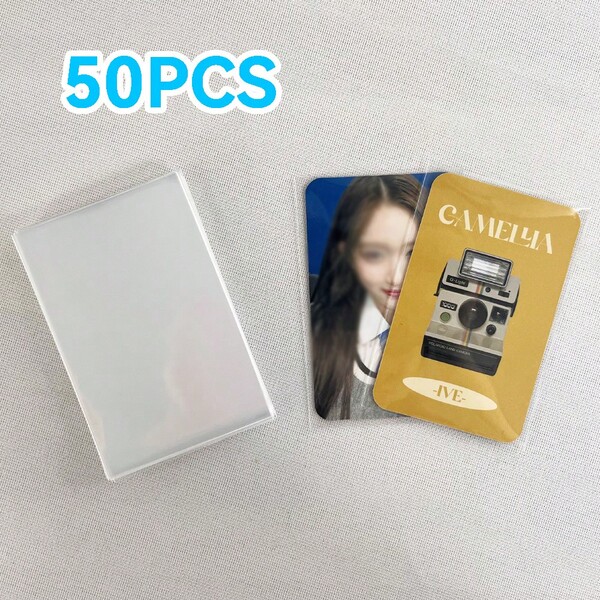Vorinclex 50 Pacotes de Protetores de Cartão de Alta Clareza Coreanos, 56x87mm para Cartões Mini de 3 Polegadas, Capas de Proteção Livres de Ácido CPP para Fotos e Álbuns de K-pop, Protetores Essenciais de Material PP para Cartões de Ídolos, Lembrancinhas de Festa de Halloween