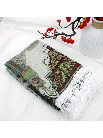 70*110cm Goud Zijden Katoenen Gauze Thin Plaid Carpet, Round Ball Tapijt Mat