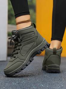 2025 Women's Fashion Hiking Shoes, New Lightweight Thick-Sole Travel Sports Shoes, Outdoor Hiking Shoes, Non-Slip Durable Casual Trekking Sports Shoes, Wear-Resistant Work Shoes - Army Green - View 2