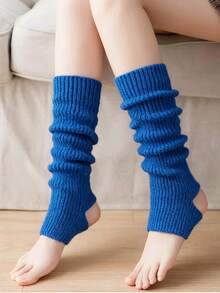 女士秋冬腿套，Y2K前卫风格，保暖纯色小腿套，宽松针织JK版型，舒适保暖 - 彩色 - 查看 5