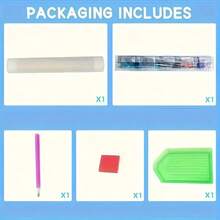 Diamond Painting Kit: Rose & Panda Theme Canvas. Round Diamond Sticker DIY Handcraft, Mosaic Painting, Suitable For Living Room, Bedroom And Office Wall Decor, Perfect Gift