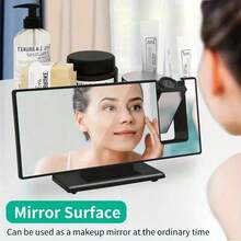 1PC LED Projection Alarm Clock, 7.3in X 3in Large Mirrored Smart Digital Display, USB-Powered, Adjustable Projection Angle, 3 Brightness Levels, 12/24-Hour Format, Durable ABS Plastic Construction. Bedroom Projection Clock, Smart Alarm Clock, Home Decor, Holiday Gift, Christmas Present.