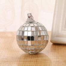 Holiday Decoration Ball, Disco Ball Mirror Multiple Sizes Cool And Interesting Silver Hanging Holiday Disco Ball - Large Party Decoration Design Mirror Ball Hanging Disco Lighting Ball Suitable For DJ Club Party Wedding Holiday Decoration Disco Ball 1pc, Christmas Decorations, Room Decorations. Home Decor