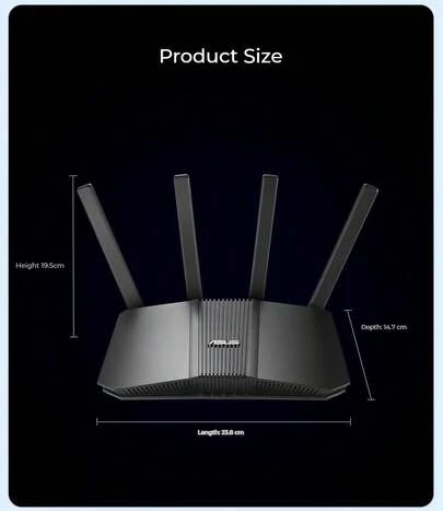  ASUS RT-BE82U WiFi7 Gaming Router, Trådlös Hemrouter Med 5 X 2.5G Portar, AI Router Hela Hemmet WiFi7 Kit, Aimesh Modular, 6500Mbps