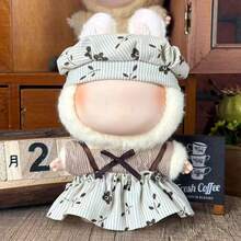 1 Set 17 Cm Doll Clothing Set (No Doll), Compatible With Labubu,Clothing Set Suitable For 6.7-Inch Doll Set, Fashionable And Unique Hat And Clothing Accessories, Suitable For First/Second/Third Generation Dolls To Play And Display ,Clothing Set Only (Shoes And Dolls Not Included) - Multicolor - View 3