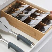 Joseph Joseph DrawerStore Compact Knife Organizer, Holds Up To 9 Knives, Kitchen Organization &Amp; Drawer Storage, Bamboo - Màu B - Xem 4