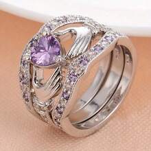 Artificial Diamond Lover Water Full Ring Fashion Water Drop Ring Hollow Ring Dragon Ring Suitable For Teen Girls - 9 - View 4