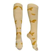 1/2 Paia di calze a compressione per vene varicose, al ginocchio, taglie forti, colore unito, elastiche