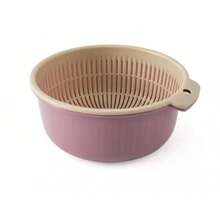 厨房滤锅套装、水果清洗碗、水果滤网、厨房滤锅碗套装、双层水果蔬菜沥水篮、带碗滤网的厨房滤锅套装、水果蔬菜清洗篮、洗碗机适用、用于意大利面沙拉的双层沥水盆、浆果清洗和搅拌 - 彩色 - 查看 8