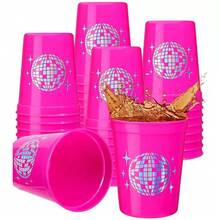 [12pcs] Single Party Plastic Disco Cup, Reusable Party Drinking Cup - Disco Party Cup - View 1