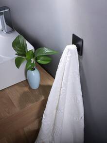 1pc/5pcs Adhesive Towel Hooks, Kitchen Hooks, Bathroom Wall Hooks, 304 Stainless Steel Heavy Duty Towel Rack Wall Hooks, Bathroom Clothes Hanger Hooks, Shower Towel Rack, Non-Slip & Waterproof, Suitable For Bathroom, Toilet, Kitchen