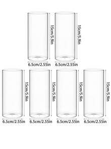 Juego de 6pcs/7pcs/1 pieza de adornos decorativos para el Día de San Valentín y fiestas de boda, portavelas de vidrio transparente flotante a prueba de viento, botella de planta hidropónica de vidrio de borosilicato de alta calidad, florero de escritorio transparente - transparente - Ver 15