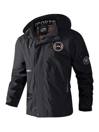 Men's Soft Shell Jacket, Lightweight Jacket Windbreaker Outdoor Sports Casual Hiking Jacket, Windproof Bomber Jacket, Spring/Summer