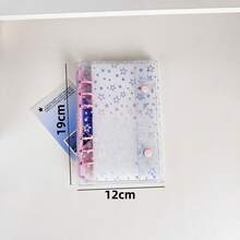 A6, Transparent Colored Star-Shaped Spiral Notebook Set, Simple 6-Hole Active Page Notebook Cover, Sticker Book Sticker Book, Binder, Sticker Book Sticker Book, Sticker Book Binder Sticker Book Binder School Supplies, Essential For Starting School - Multicolor - View 4