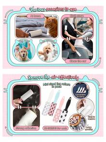4pcs Mini Lint Rollers, Pet Hair And Clothes Lint Remover, Travel Size, Sticky Lint Removal Tool For Travel, Gift Bags, Furniture, Car Seats, Etc. Mini Detachable Lint Roller, Lint Sheets, Portable Lint Brush, Cat Supplies, Puppy Supplies, Dog Supplies, Cat Accessories, Great For Cleaning Pet Hair And Debris, Puppy Supplies, Cat Accessories - 彩色 - 查看 6