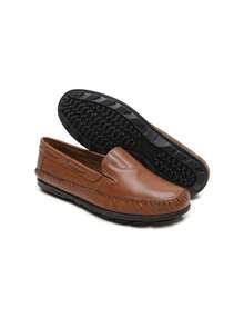 Mocassim Sapatilha Masculino Couro Legítimo Scarpazi 920 - Caramelo - Visão 2