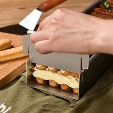 1pc Multifunctional Aluminum Rectangular Cake Pan With Base - Ideal For Tiramisu, Cheesecake And Mousse - Essential Baking Tool For Holidays - Multicolor - View 8