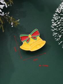 1 件锌合金彩色珐琅圣诞元素形状胸针，适合作为圣诞派对上女士的服装或围巾配饰 - 均碼 - 查看 11