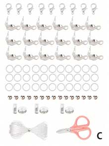 Kit de bijuterii cu mărgele rotunde din sticlă, 420 buc, pentru brățări DIY, coliere, cercei, artizanat, cadouri, kituri de mărgele (culori aleatorii)