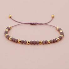 1 pieza/Bohemio/Nuevo Chino/Pulsera con cuentas de cristal y doradas, Pulsera de la suerte/Representa dinero y prosperidad, Adecuado tanto para hombres como para mujeres, Apropiado para diversas ocasiones, Regalo para amigos y familiares