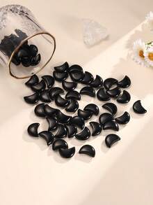 5/10/20pcs Opal Moon Curved Crescent Gemstones Polished Hole-Less Moon Crystal Decoration For DIY Jewelry Making- Perfect Cute Gift For Christmas And Birthday