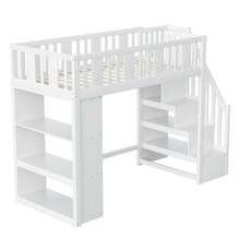 Hochbett Mit Stauraumtreppe Kinderbett Mit Mehreren Fächern Funktionsbett Praktisch Stabil Langlebig