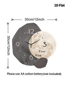1 pieza Reloj de pared de arte abstracto de alta gama de 12 pulgadas/16 pulgadas, movimiento de cuarzo súper silencioso, sin sonido de tic-tac, adecuado para decoración de habitaciones, decoración del hogar, decoración de la sala de estar, decoración de paredes del dormitorio, decoración de paredes, decoración del aula