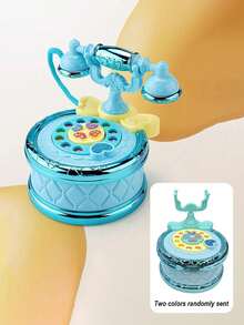 1pc New Kids Princess Telephone Retro Landline Toy Multi-Functional Early Education Enlightening Baby Infant Toy, Learning Chinese Stories Girls Toy